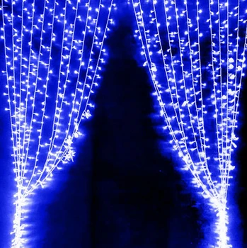 Рождественский светильник-сосулька, висячие наружные украшения, 8 режимов светодиодной занавески, сказочные гирлянды, Новый год для рождественского окна в помещении, 220 В