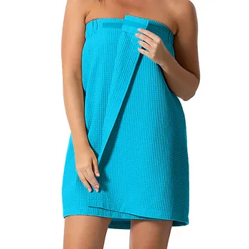 Купальные полотенца из микрофибры, женское банное полотенце, вафельное спа-обертывание для тела с регулируемой застежкой, Набор носимых полотенец 2021