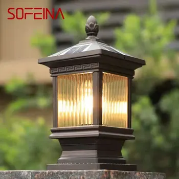 Уличный солнечный светильник SOFEINA, классический Ретро Водонепроницаемый светодиодный светильник для внутреннего двора, для украшения сада, балкона, виллы, настенный светильник