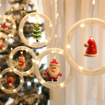 Светодиодные рождественские украшения, занавески, Рождественские гирлянды, кольцевые фонари, USB-рождественские гирлянды, гирлянды для кукол, Гирлянды