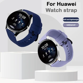 Силиконовый Ремешок UTHAI Подходит Для Samsung Galaxy Watch 4 3 Аксессуары Для часов Huawei GT2/4/6 Сплошной Цветной Браслет 22 мм 20 мм