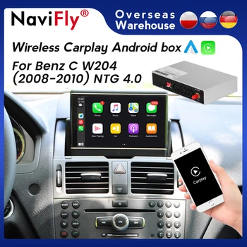 Беспроводной CarPlay Android Для Mercedes Benz C-Class W204 S204 2011 2012 2013 Автомобильный Радионавигатор GPS автомобильный Мультимедийный carplay auto