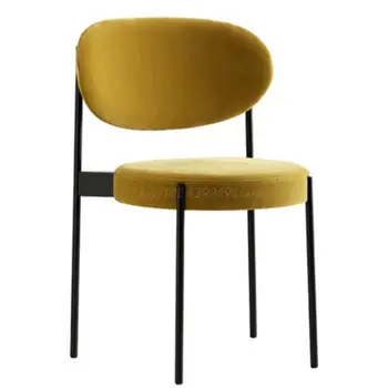 Дизайнерский Бархатный обеденный стул для кухни в скандинавском стиле для гостиной, современный барный стул со спинкой, Туалетный столик, Мебель для спальни Sillas
