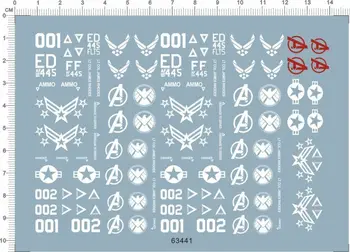 Набор моделей с логотипами и знаками ВВС США 1/6 ammo eagle наклейка для воды