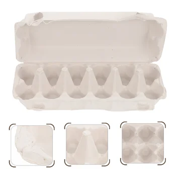 10 Шт. Органайзеры для яиц с мякотью, картонные коробки для хранения сервировочных тарелок, пластиковые поддающиеся разложению стеллажи для коробок, контейнеры, бытовые держатели