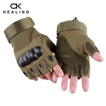 Тактические перчатки с полупальцами для пеших прогулок, верховой езды, велоспорта, военные мужские перчатки для защиты от брони, снаряжение для занятий спортом на открытом воздухе