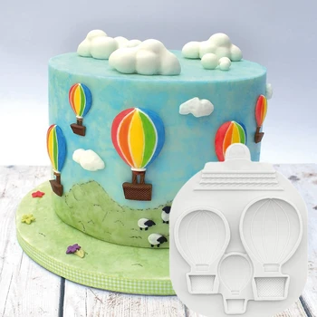Силиконовая форма для горячего воздушного шара, инструменты для украшения торта на день рождения ребенка, сделай сам, Топпер для кексов, формы для выпечки шоколадных конфет