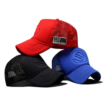 Геометрические бейсболки с дышащей сеткой, регулируемые бейсболки, уличные повседневные шляпы для дальнобойщиков Soild Color, солнцезащитная шляпа с высоким верхом для защиты от солнца