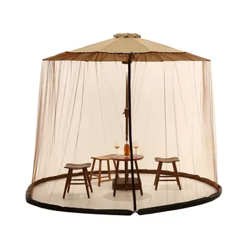 Зонт Москитная сетка для наружного сада Зонты для патио Регулируемая веревка Полиэфирный зонт Москитная сетка для палатки для путешествий