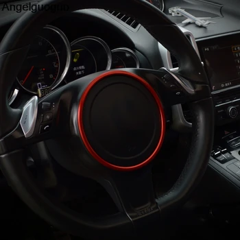Angelguoguo Алюминиевый сплав для Porsche Panamera Cayenne Кольцо на руль, украшение, накладка, рамка, наклейка