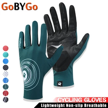 Велосипедные перчатки с полными пальцами, ледяные шелковые дышащие перчатки для рыбалки, легкие износостойкие нескользящие спортивные рукавицы для бега Унисекс
