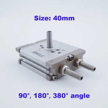 Компактный поворотный цилиндр размер реечной передачи 40 мм CRQ2BS/CDRQ2BS 90 180 380 градусов цилиндр пневмопривода с магнитом на воздушной подушке