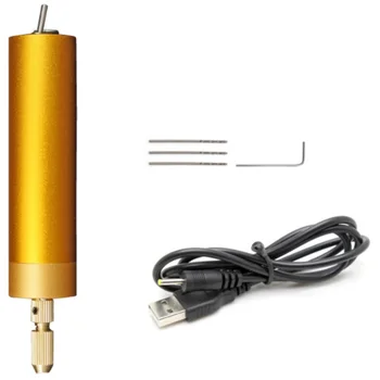 Портативные мини-электродрели - USB-дрель Профессиональная ручная дрель с 3-кратными сверлами