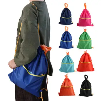 Уличный водонепроницаемый нейлоновый рюкзак, сумка на шнурке, мужская модная сумка для хранения, Дорожный Спортивный карман на шнурке, Легкий рюкзак
