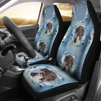 Комплект чехлов для автомобильных сидений с принтом испанской водяной собаки, 2 шт., автомобильные аксессуары, чехол для сиденья