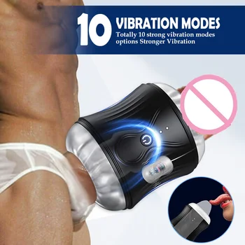 Электрическая чашка для мужской мастурбации с 10 режимами, тренажер для пениса, тренажер для головки, вибратор для члена, сильные сосущие Вибрирующие секс-игрушки для взрослых