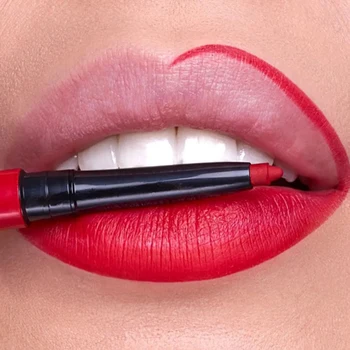 Водостойкий телесно-красный матовый карандаш для губ, подводка для губ, стойкий к размазыванию контурный оттенок, Бархатная ручка для губной помады для макияжа губ