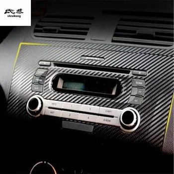 1 комплект автомобильных наклеек из углеродного волокна, Центральная панель управления CD, Декоративная крышка для Suzuki Swift 2011-2016