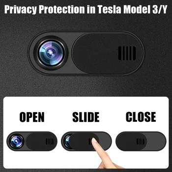 1/5 шт. Для модели 3, модель Y, крышка камеры Защищает конфиденциальность, защита веб-камеры, блокировщик слайдов для Tesla