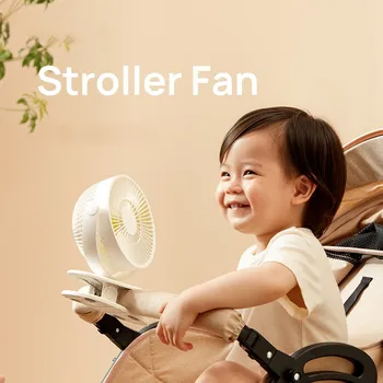 Перезаряжаемый мини-вентилятор с беззвучным зажимом, бесшумные вентиляторы для детской коляски с 4 лопастями, портативное воздушное охлаждение, 3 скорости, настольный USB-вентилятор с USB-выходом