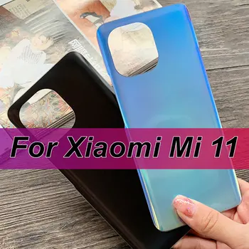 Пластиковая Стеклянная Задняя Крышка Для Xiaomi Mi 11, Крышка Батарейного Отсека, Задняя Крышка Корпуса, Замена Корпуса + Клей M2011K2C, M2011K2G