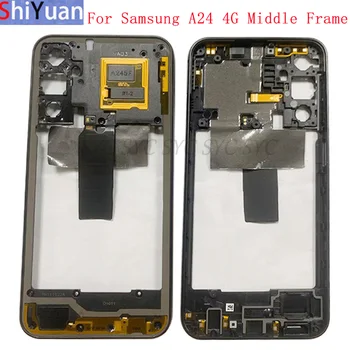 Корпус телефона Средняя рамка Центральная крышка корпуса Samsung A24 4G A245 Запасные части для средней рамки