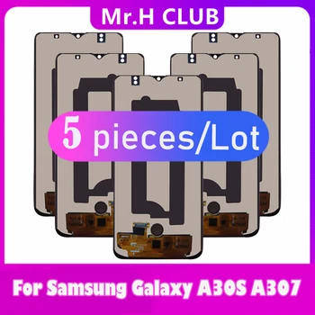 5 Шт. OLED Для Samsung Galaxy A30s ЖК-дисплей С Сенсорным Экраном и Цифровым Преобразователем В сборе Для Samsung Galaxy A30s A307 A307F A307G A307YN