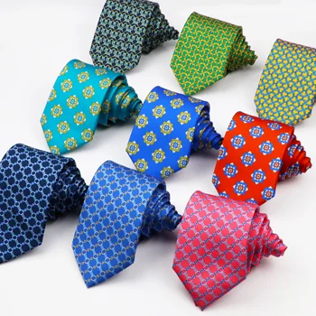 Классический мужской галстук с рисунком в стиле ретро длиной 7,5 см, модный свадебный галстук, мягкий и удобный, из 100% микроволокна