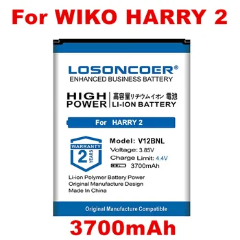 LOSONCOER 3700 мАч аккумулятор V12BNL для Wiko Harry 2 Аккумулятор для телефона Harry2