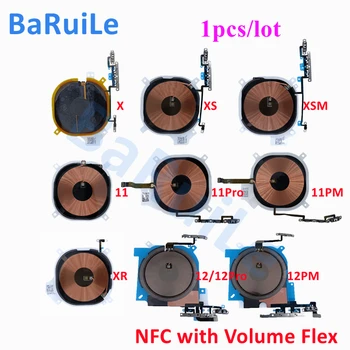 BaRuiLe 1шт Беспроводная Зарядная Микросхема Coil NFC С Volume Flex Для iPhone 11 12 Pro Max 12 13 Mini X XS XR Наклейка На Панель Зарядного Устройства