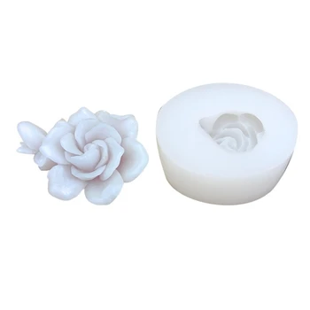 Цветок Гардении Рубры Силиконовая форма для выпечки Торта Инструменты для Украшения 3D-форм для изготовления Свечей Силиконовое Литье-Формы