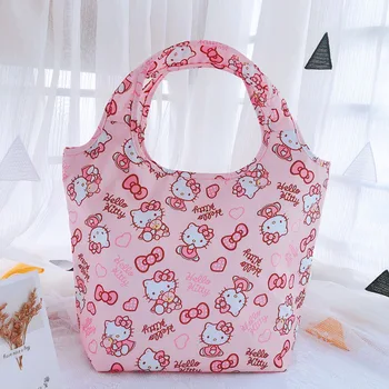 Сумка Sanrio Hello Kitty Водонепроницаемая Складная Изоляционная Сумка сумка для ланча Melody Сумка для пикника на открытом воздухе сумка для мамы сумочка
