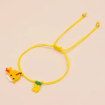 Go2boho Лидер продаж, Модная Желтая веревка, Симпатичный браслет из рыбы фугу серии Miyuki Animal, Маленький Ананасовый браслет
