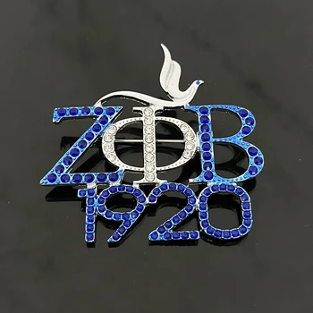 Брошь ZPB с инкрустацией в виде голубя из горного хрусталя для коллекции женских шармов Greek Fellowship 1920