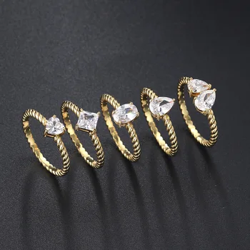 Новые дизайнерские кольца с ослепительными кристаллами для женщин, Обручальное кольцо золотого цвета, подарок на День Святого Валентина, модные украшения R768