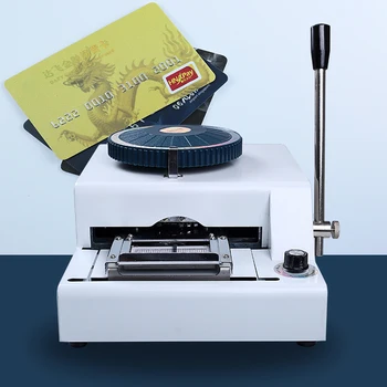Ручная машина для кодирования карточек из ПВХ Машина для тиснения Членский билет с кодировкой даты Пишущая машинка