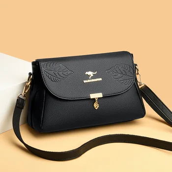 Женская сумка через плечо из мягкой кожи с принтом 2023, модная высококачественная сумка, Элегантная женская сумка-мессенджер