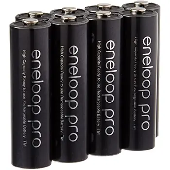 Предварительно заряженная Аккумуляторная батарея Eneloop Pro AA Ni-MH большой емкости емкостью 2550 мАч (мин. 2450 мАч) с держателем из 8