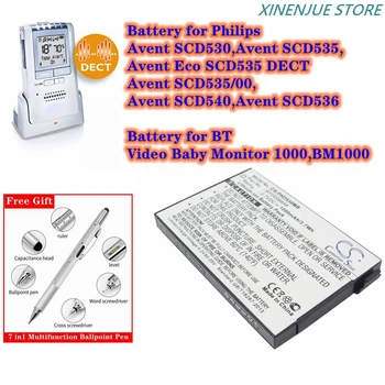 Батарея радионяни 3,7 В/1000 мАч BYD006649 для BT BM1000, Видеоняни и радионяни 1000, Philips Avent SCD530, SCD535, SCD536, SCD540
