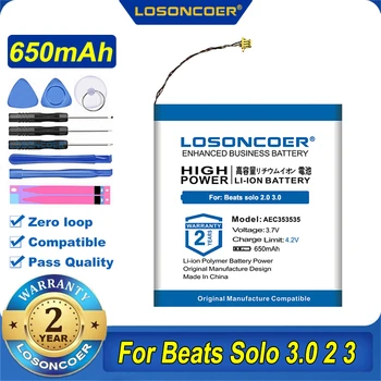100% Оригинальный аккумулятор LOSONCOER AEC353535 Для Beats Solo 2 Solo2 Для Beats Solo 3 Solo3 Аккумулятор PA-BT05 Bluetooth Наушники