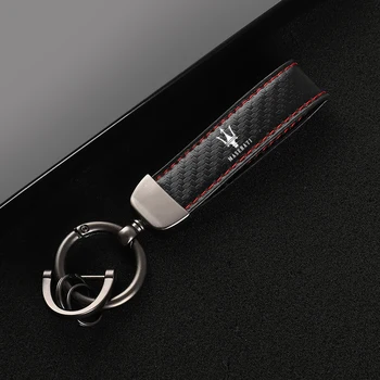Кожаный брелок для автомобиля с пряжкой в виде подковы, ювелирный брелок для Maserati Ghibli Grantismo Quattroporte Le accessories