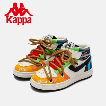 Детская обувь KAPPA KIDS, детская обувь с высоким берцем, кроссовки, новая весенняя повседневная обувь на платформе для мальчиков и девочек