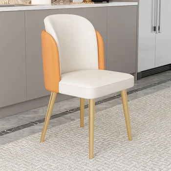 Скандинавские легкие обеденные стулья из роскошного железа с простой домашней спинкой, обеденный стул, кухонная мебель, простой стул для столовой на балконе для отдыха