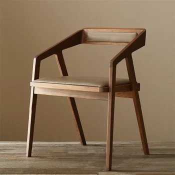 Современный Индивидуальный Кофейный обеденный стул для спальни, обеденный стул для геймеров с скандинавским маникюром, Деревянные обеденные стулья, Мебель для бара на балконе DX50CY