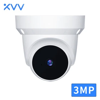 3-Мегапиксельная WiFi IP-раковина Камера видеонаблюдения Мини-камера видеонаблюдения в помещении для защиты безопасности Работает с приложением Xiaovv