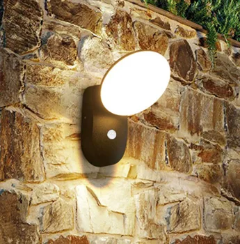 Moden Водонепроницаемый Наружный настенный светильник с датчиком движения PIR, настенный светильник мощностью 12 Вт, Садовое крыльцо, Балконная ступенька, настенный светильник входной двери
