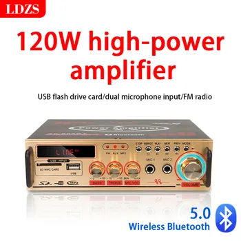 LDZS Аудио Усилитель 60Wx2 Канала 2,0 Цифровой для Домашнего Автомобиля Мощный Bluetooth Hi Fi Стерео Сабвуфер Усилитель Поддержка USB TF FM AUX