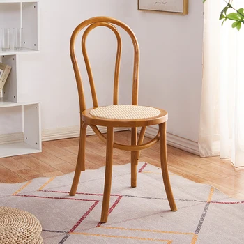 Обеденные стулья для уличной кухни, Офисные Обеденные стулья из кожи с деревянным акцентом, Роскошная Элегантная Многофункциональная мебель Sedie Pieghevoli