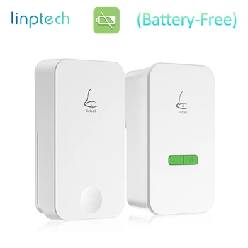 Дверной звонок Linptech Без теста G4L Home Wifi С функцией Автономной генерации энергии, Функцией памяти, Беспроводным Дверным Звонком с Дистанционным управлением на большие расстояния