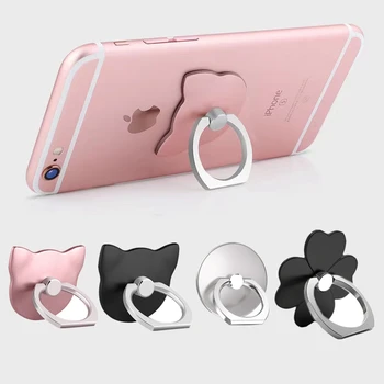 Универсальное кольцо на палец, розетка для мобильного телефона, держатель для смартфона, умное круглое кольцо для телефона, Милый кошачий держатель для iPhone 7, подставка для крепления
